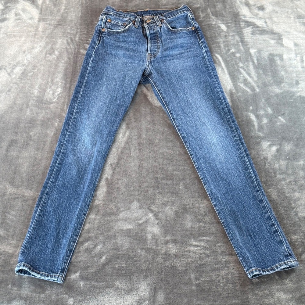 Levi's Premium 501 Women's Jeans Size 24X30 Mid‎ Rise Skinny Medium Wash